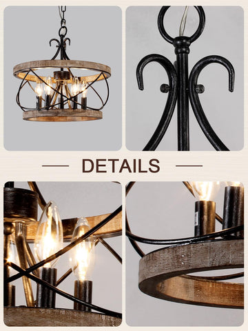 Chords Attic chandelier installs easily with included hardware and clear instructions