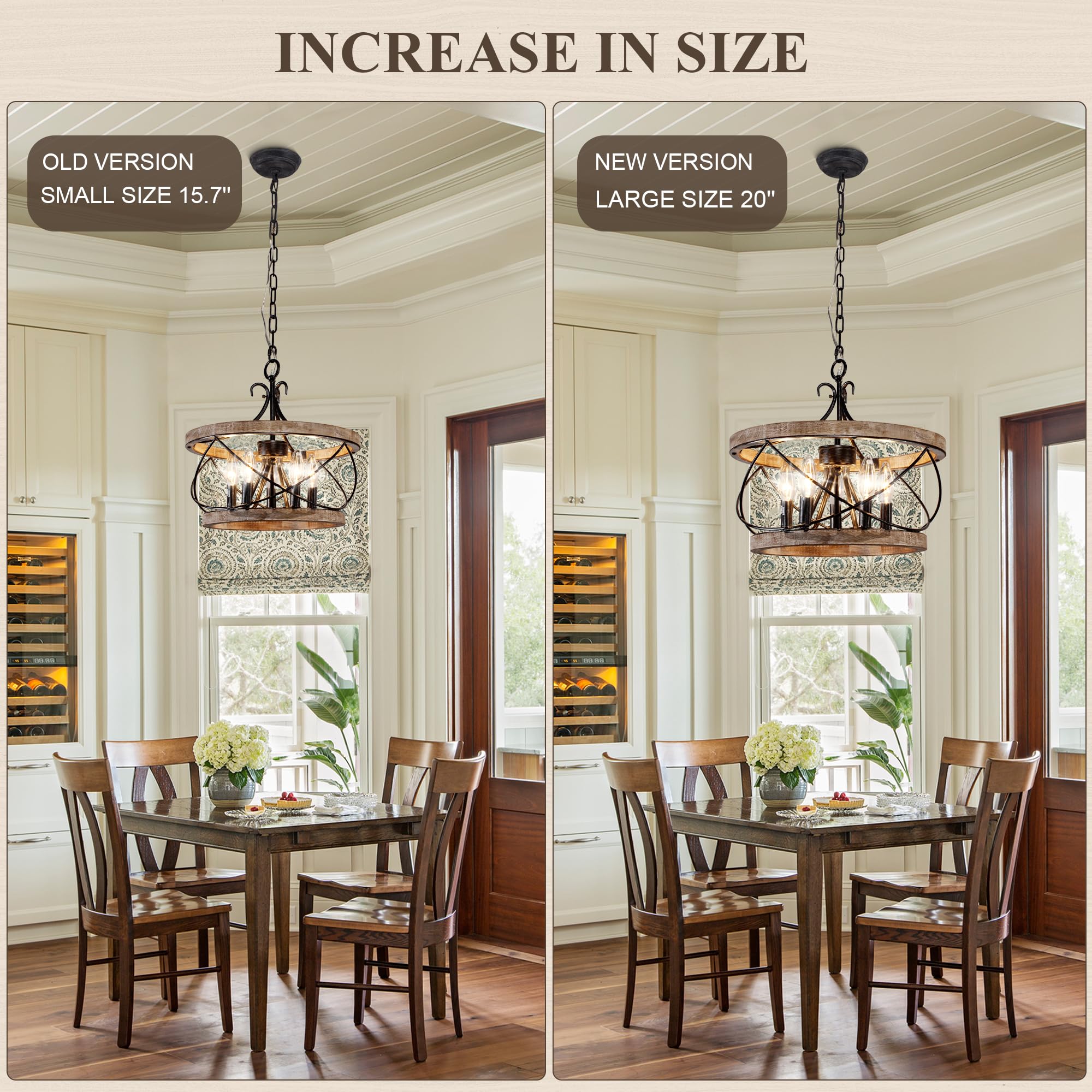 Chords Attic five-light chandelier ideal for bright kitchen island lighting.