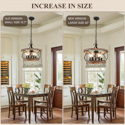 Chords Attic five-light chandelier ideal for bright kitchen island lighting.