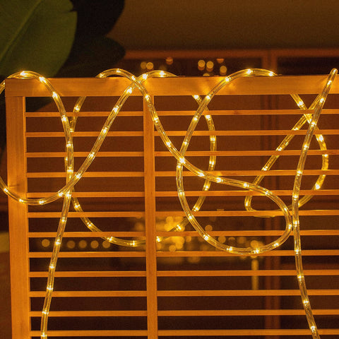 CHORLED rope lights used as Christmas decoration for festive displays