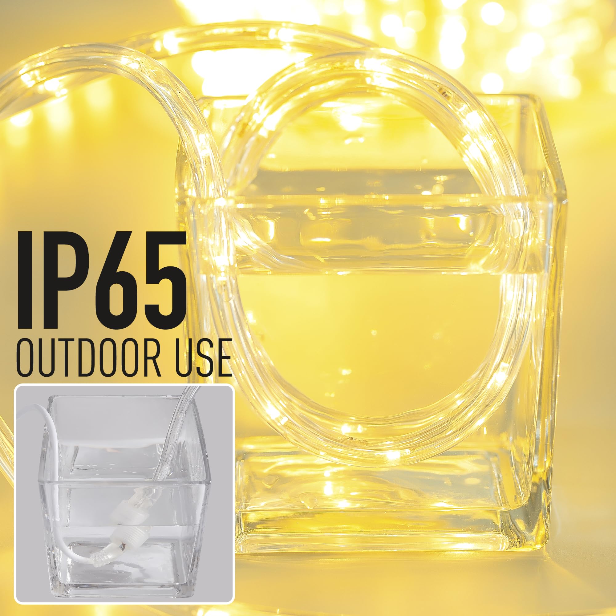 CHORLED rope lights featuring IP65 waterproof protection for weather resistance