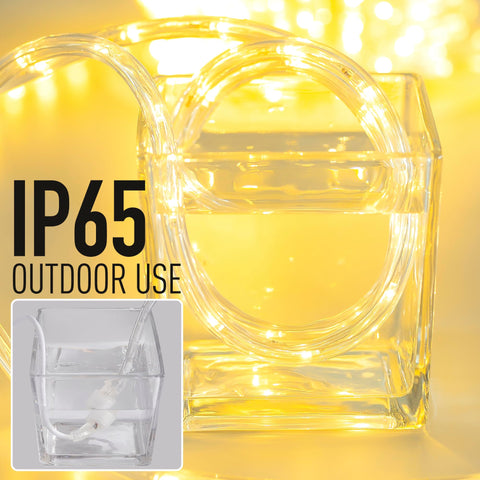 CHORLED rope lights featuring IP65 waterproof protection for weather resistance