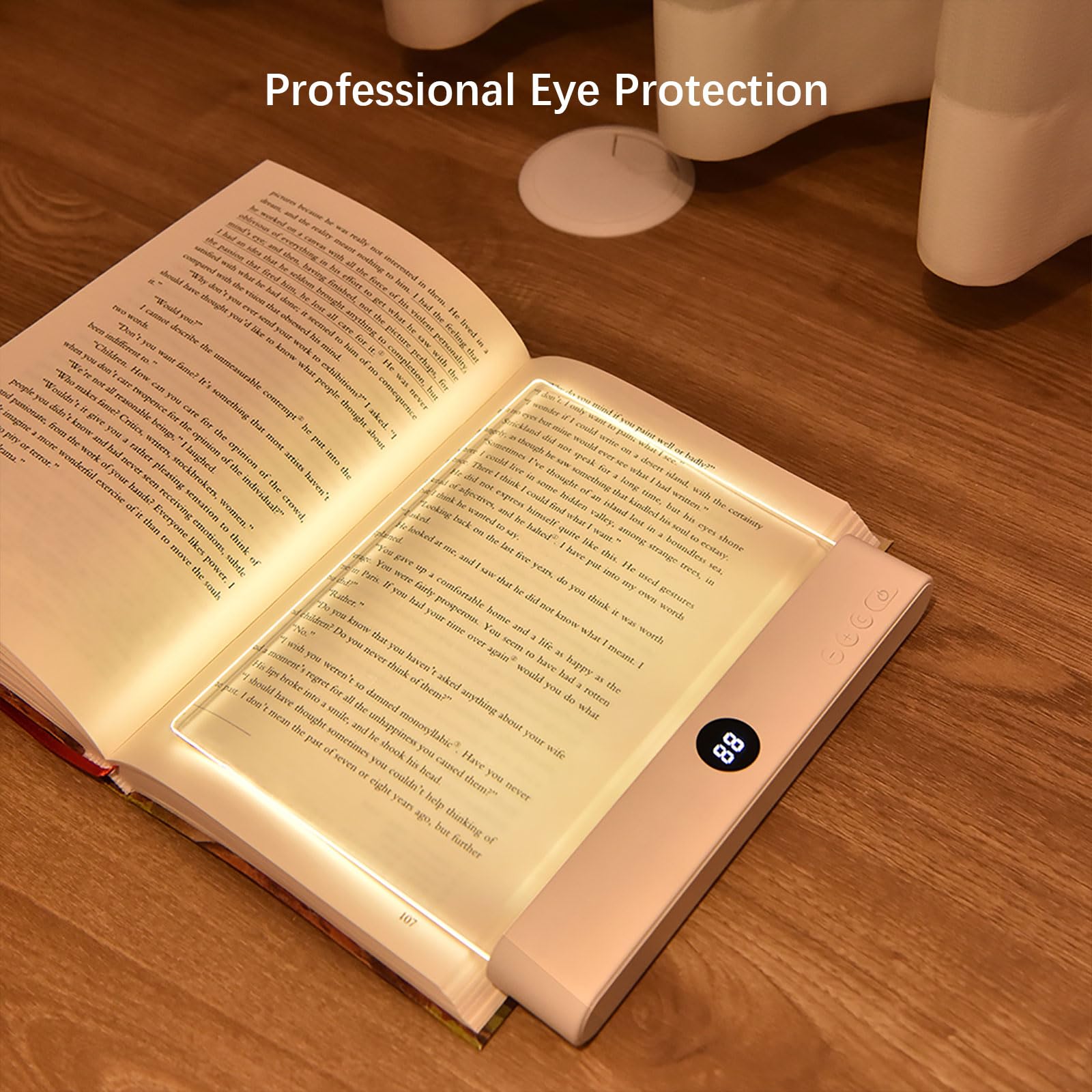 Choudao Tech LED Book Light 2-in-1 bedside use for quiet reading.