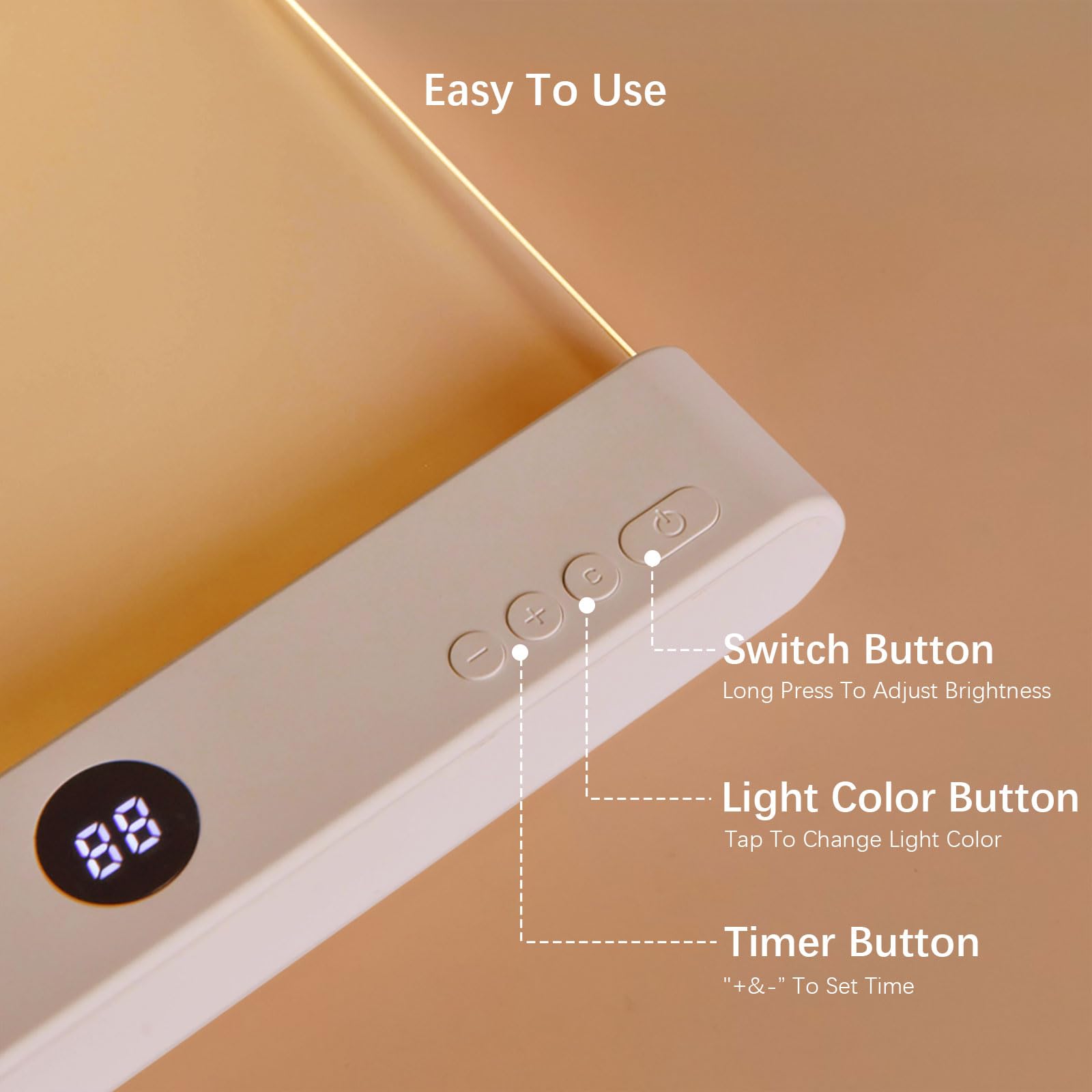 Choudao Tech LED Book Light 2-in-1 timer function enables automatic shut-off.