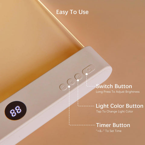 Choudao Tech LED Book Light 2-in-1 timer function enables automatic shut-off.