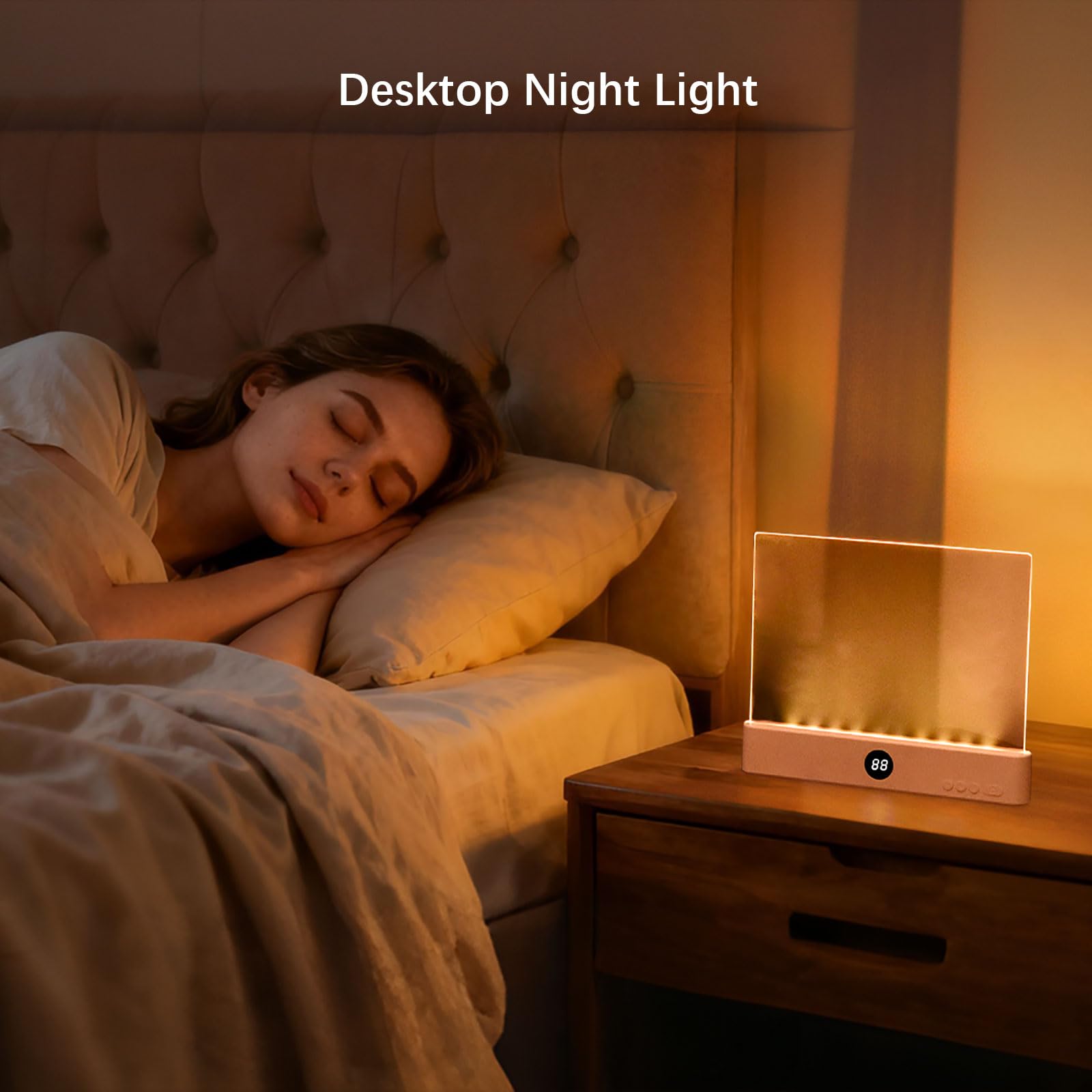 Choudao Tech LED Book Light 2-in-1 warm light creates cozy bedtime ambiance.