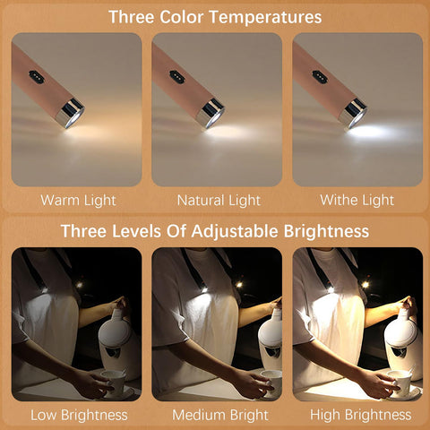 Choudao Tech neck light offers three color temperatures for different activities.