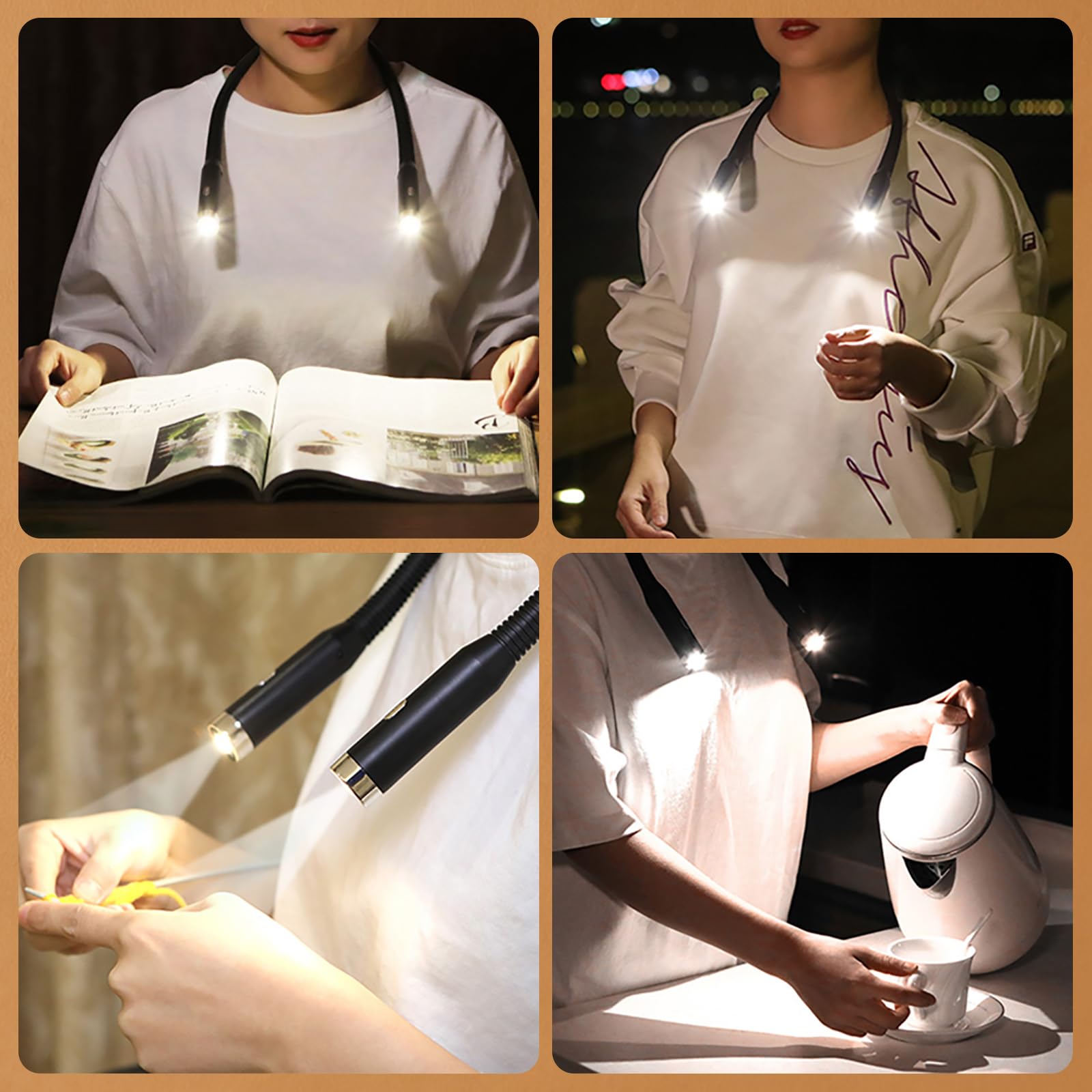 Choudao Tech compact neck light with lightweight design for travel.