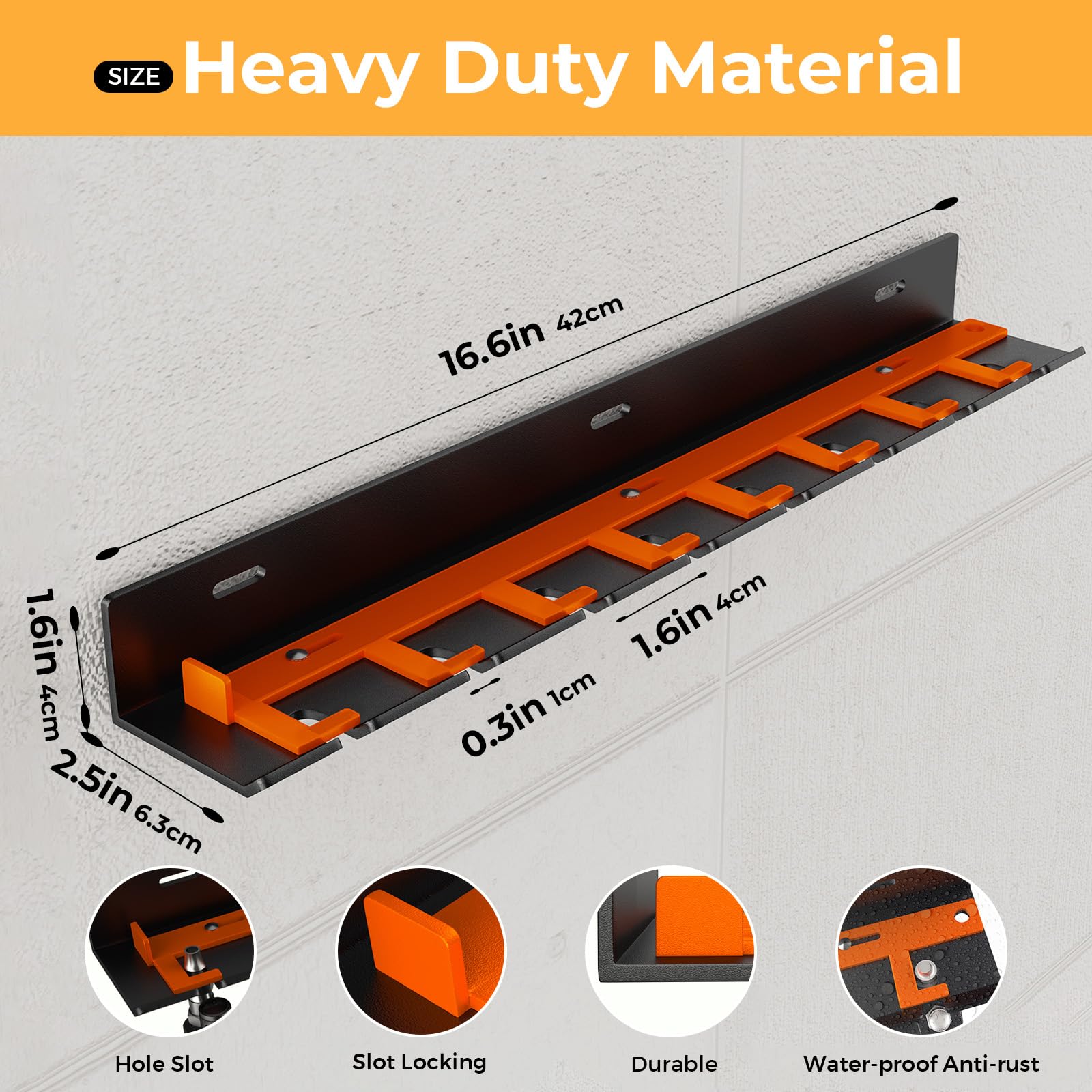 CHOWZZ wall-mounted pneumatic tool rack keeps tools off the bench and accessible