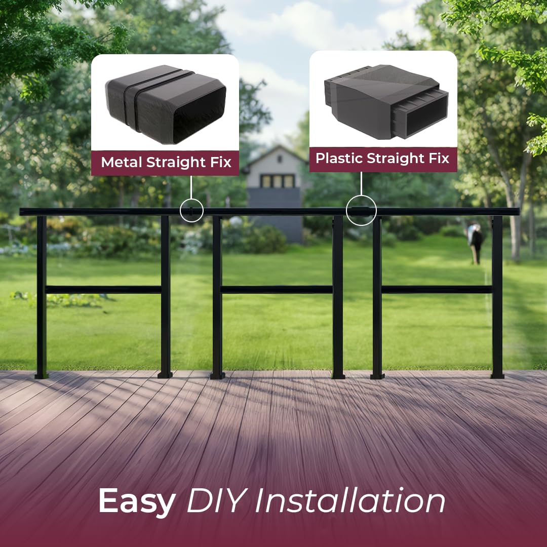 CHR CR flat-surface railing shown near a deck edge for integration.