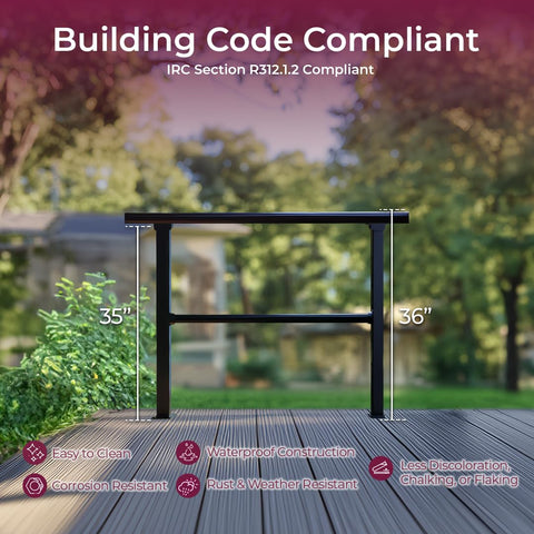 CHR CR IBC-compliant railing emphasizes safety for outdoor spaces.
