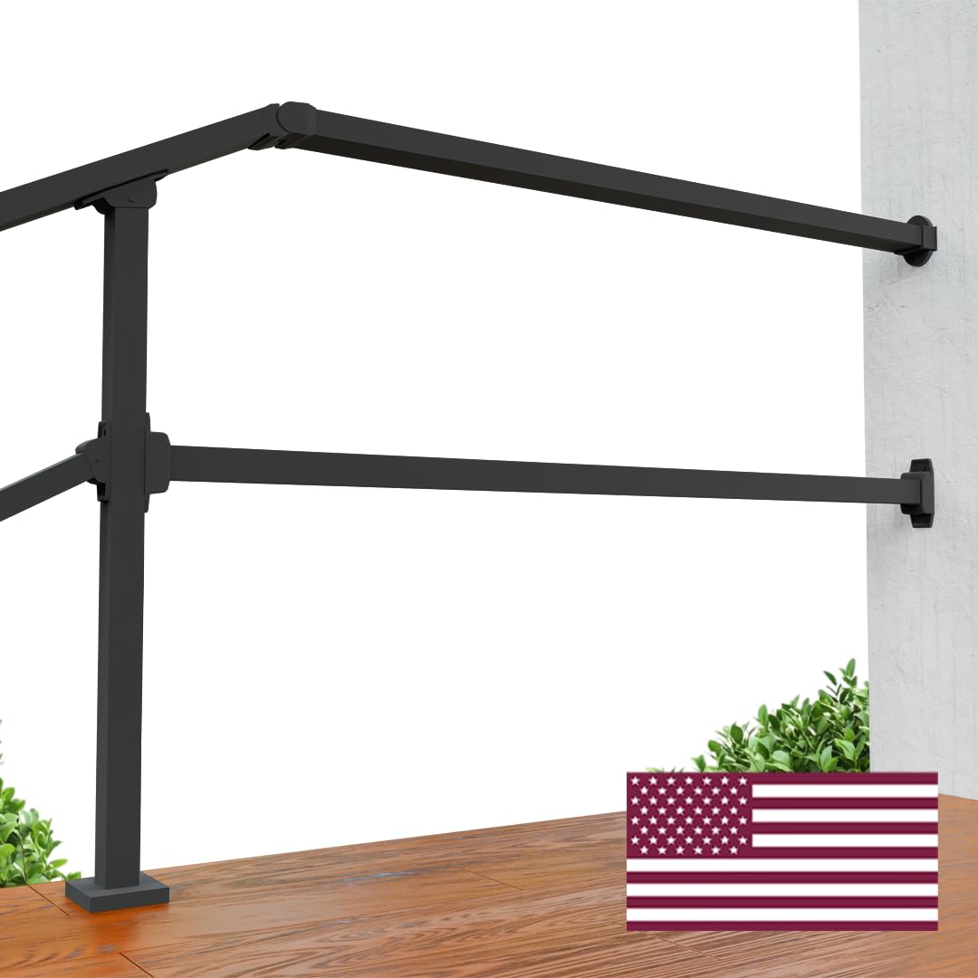 CHR Fence & Rail 4ft extension mounted on wall for outdoor stairs stability