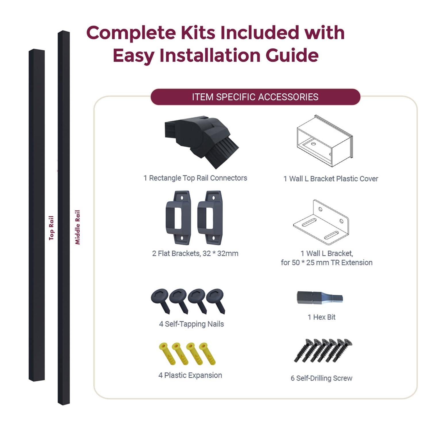 CHR exclusive connector kit for seamless rail integration