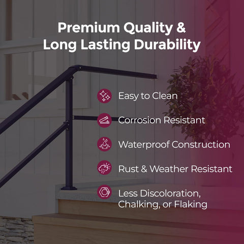 CHR rectangular top rail highlighting modern, clean railing aesthetic