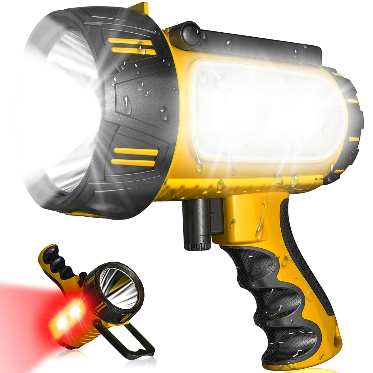 CHRMJERN spotlight front brightness for high-visibility outdoor tasks.