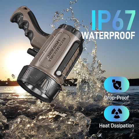 CHRMJERN outdoor spotlight ideal for camping and night searches.