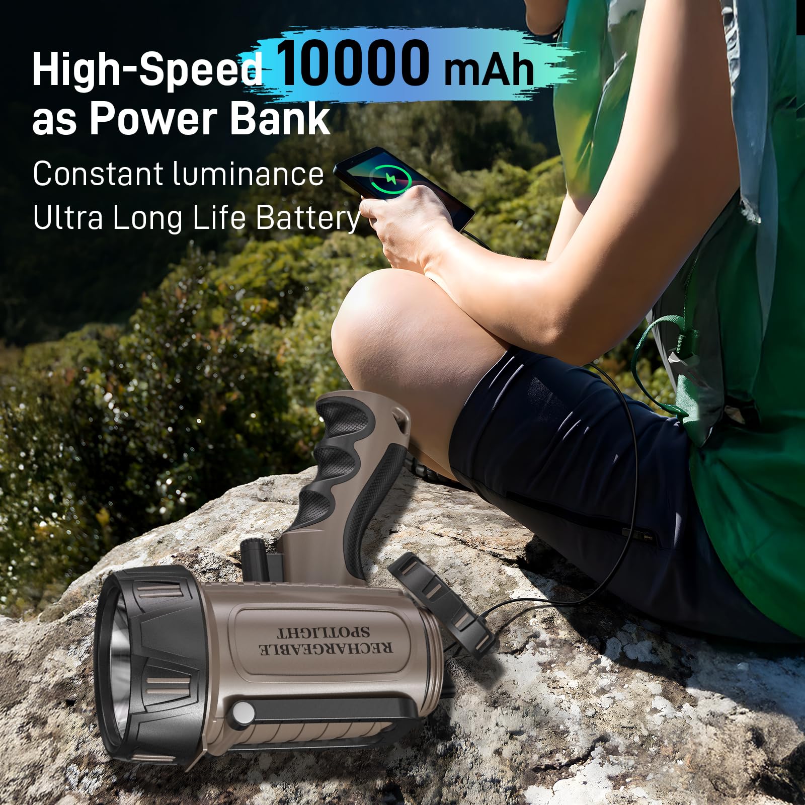 CHRMJERN side-light with multiple modes for camping and safety.