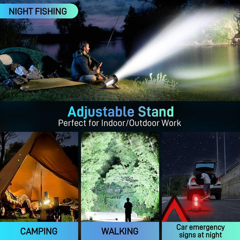 CHRMJERN tripod-ready spotlight enables stable hands-free operation.