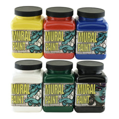 Chroma Mural Paint assorted primary colors pint set for vibrant interior and exterior murals.