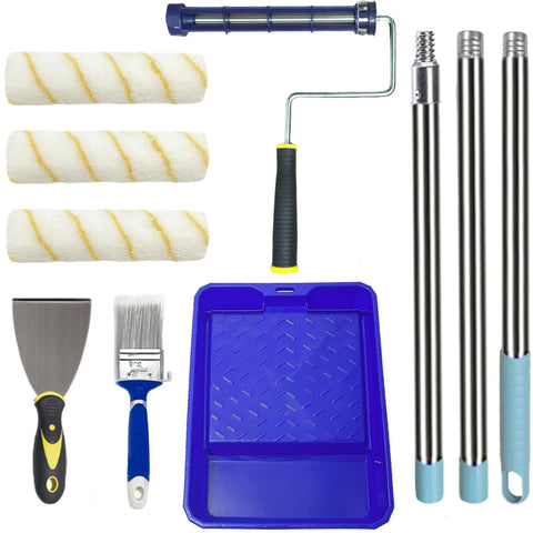 CHSCIENCE paint roller kit frame demonstrating steady spins for even application.