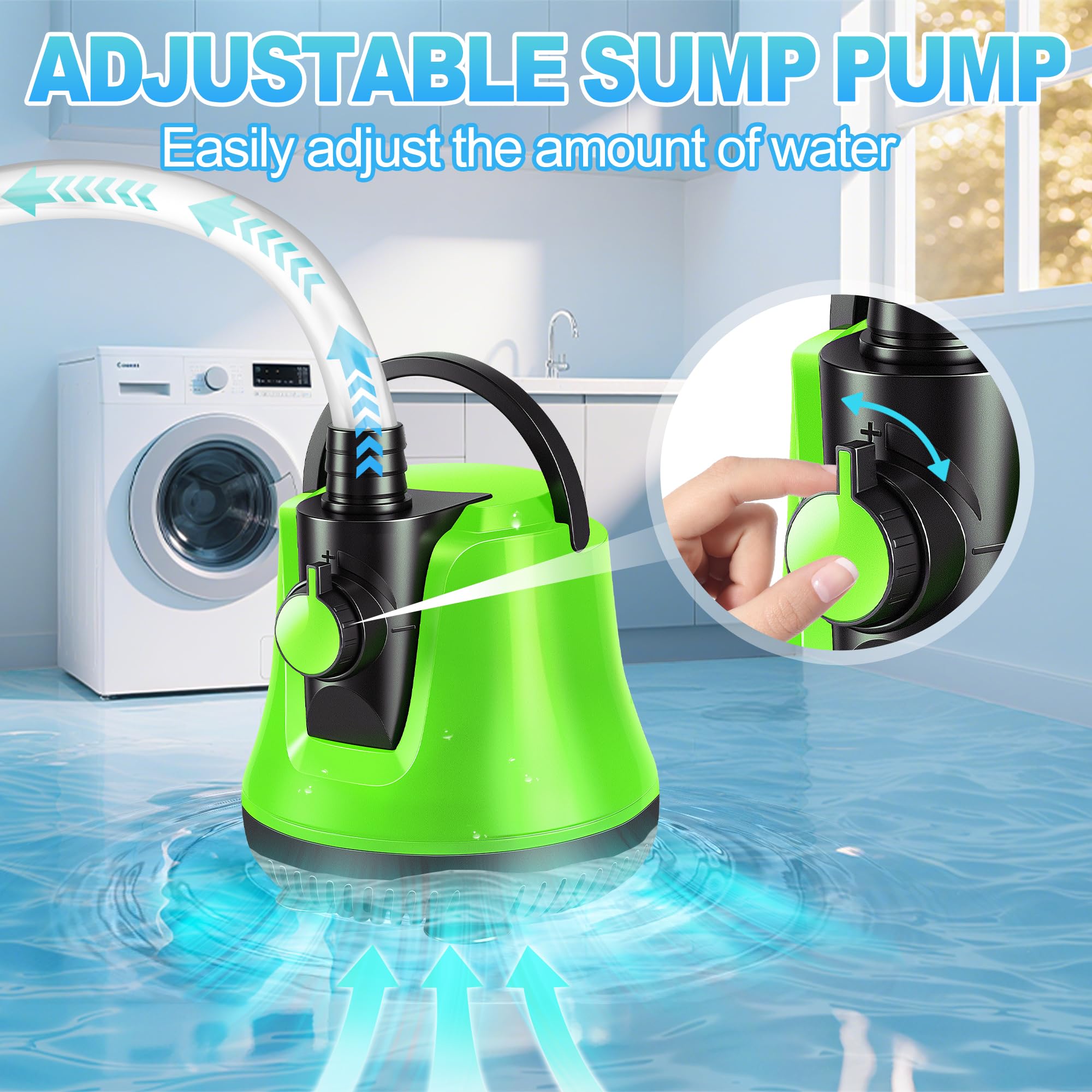 Chsuiwe pool-cover pump enables quick water removal from covers.