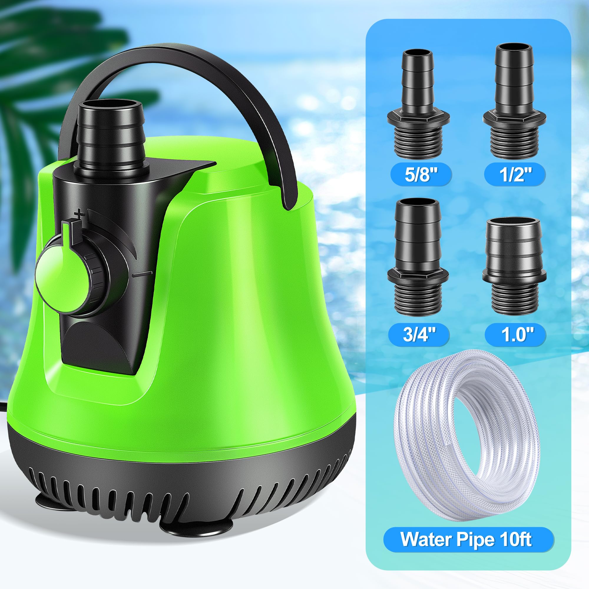 Chsuiwe 950GPH water pump delivering powerful, fast basement and pool draining.