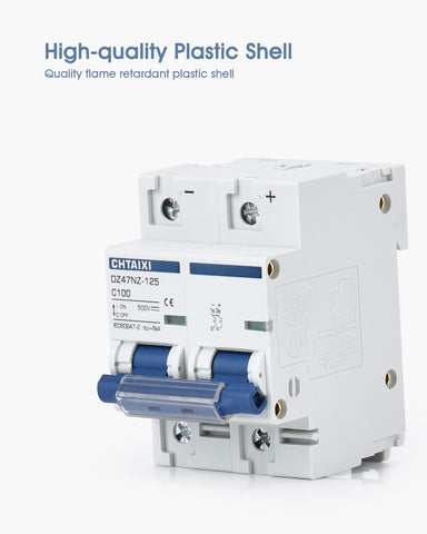 CHTAIXI DC MCB 2P 500V silver alloy contacts ensure reliable contact