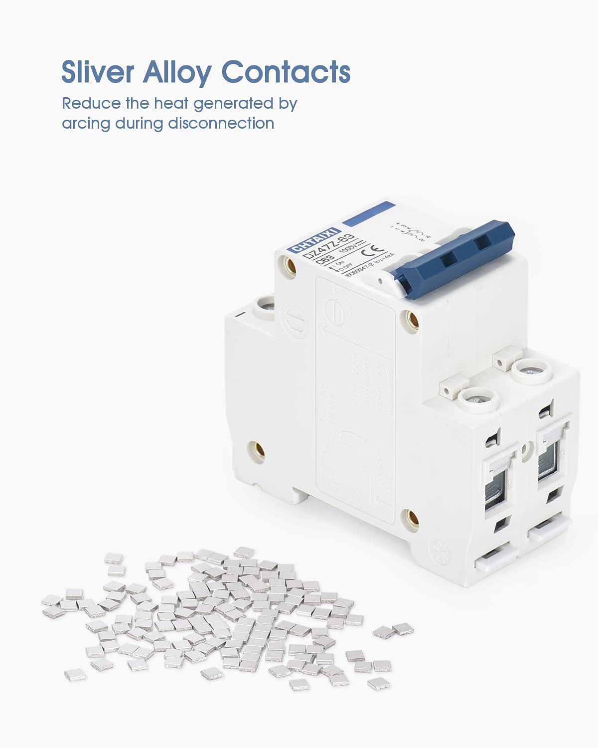 CHTAIXI DC mini breaker arc-extinguishing feature aids safe DC switching.
