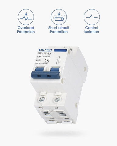 CHTAIXI DC mini breaker DIN rail mount demonstrates quick panel installation.