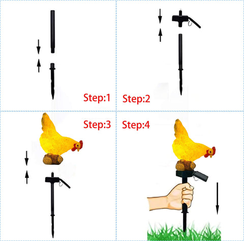CHUANGFENG resin chicken light provides cozy yard lighting