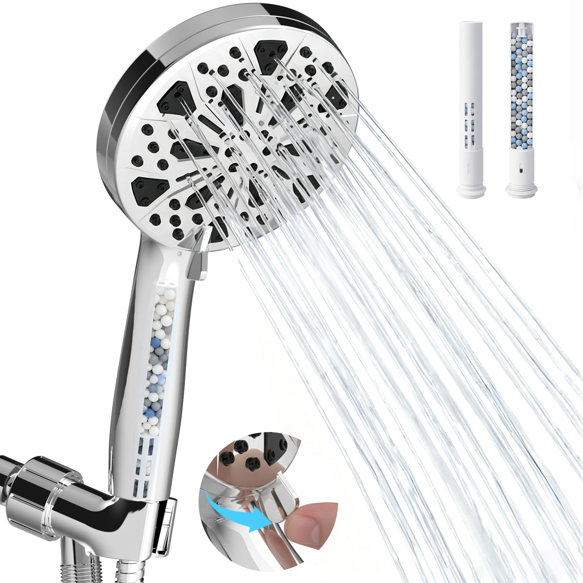 Chufa high-pressure shower head with 5inch spray for rinsing