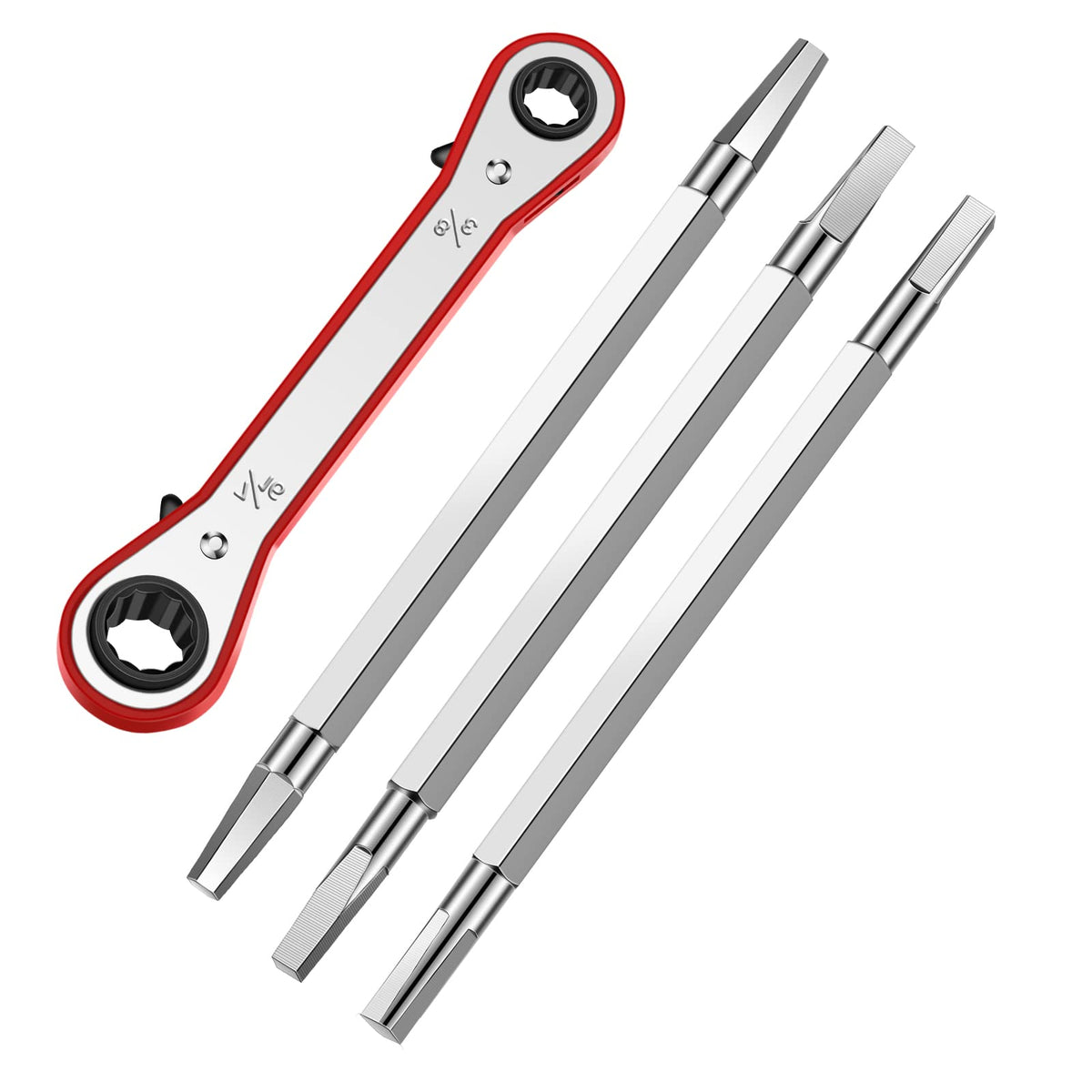 Chumia metal seat removal set with ratchet 3/8 and 7/16 ends for easy faucet work