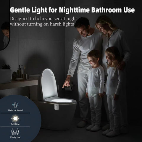 Chunace waterproof bathroom night light withstands moisture and cleans easily.