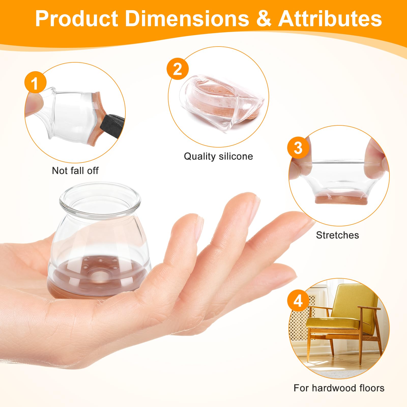 CHUNZEXI easy install silicone cap slides on without tools or residue