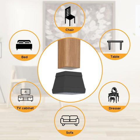 CHWM easy-slip-on installation over square chair legs.