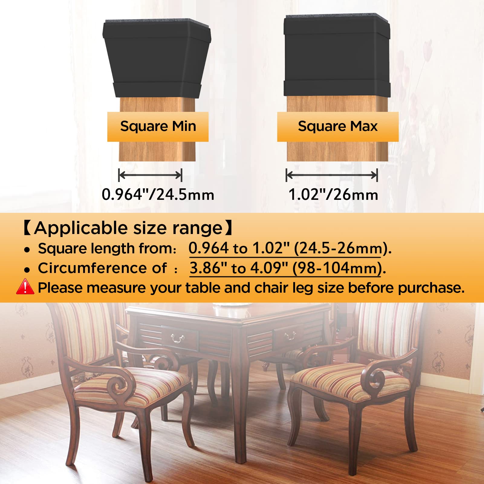 CHWM set on hardwood floor protecting from scratches and reducing chair noise.