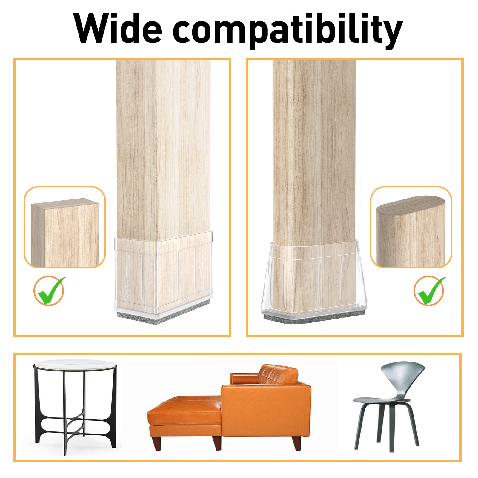 CHWM hardwood floor protectors reduce resistance for smooth rearranging.