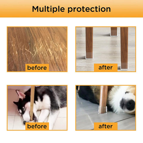 CHWM non-slip square chair leg protector protects various floor types