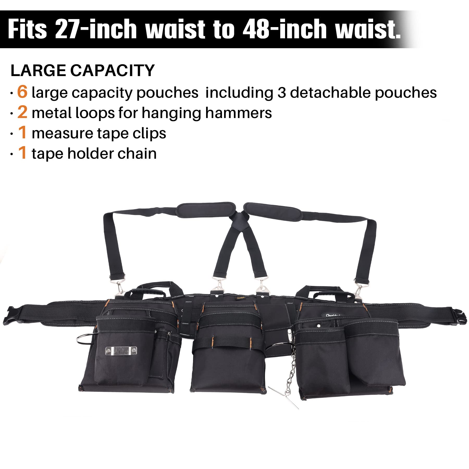 Chyaidach belt with hammer holders for quick tool access