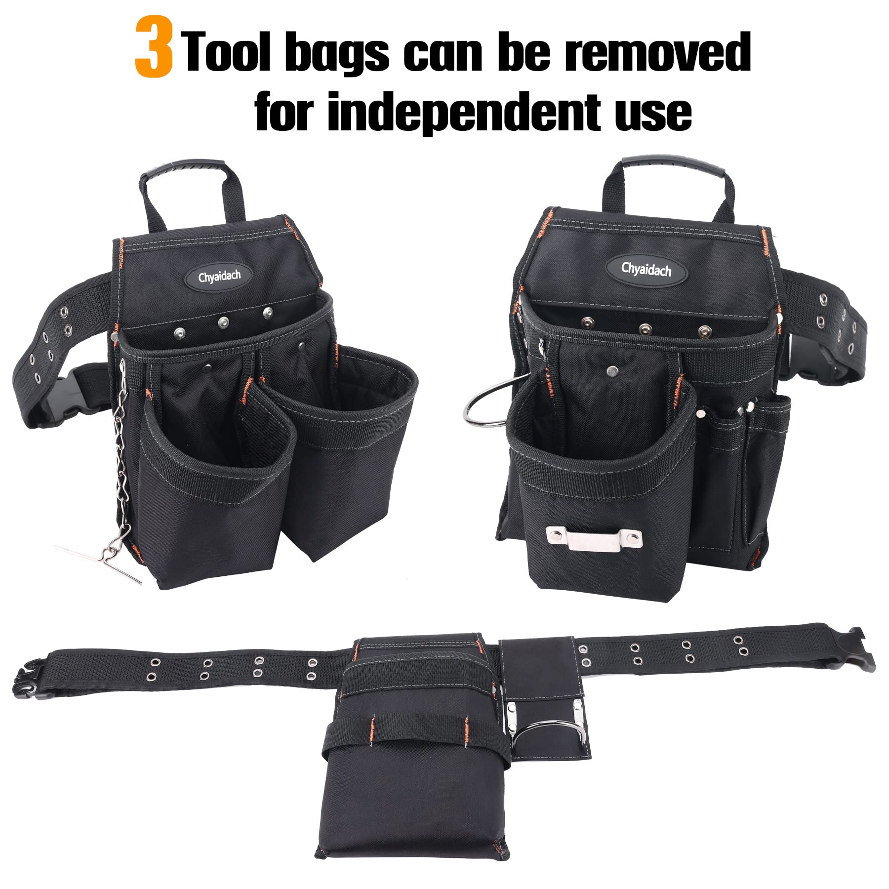 Chyaidach tape holder chain and pouches organize measurement tools