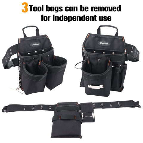 Chyaidach tape holder chain and pouches organize measurement tools