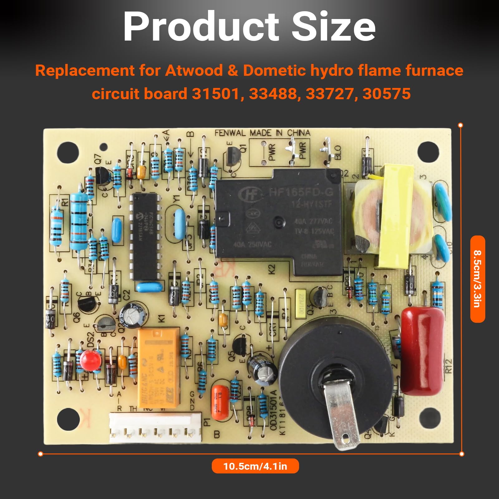 CHYKUANG 31501 ignition board detailed PCB closeup highlighting high-quality components