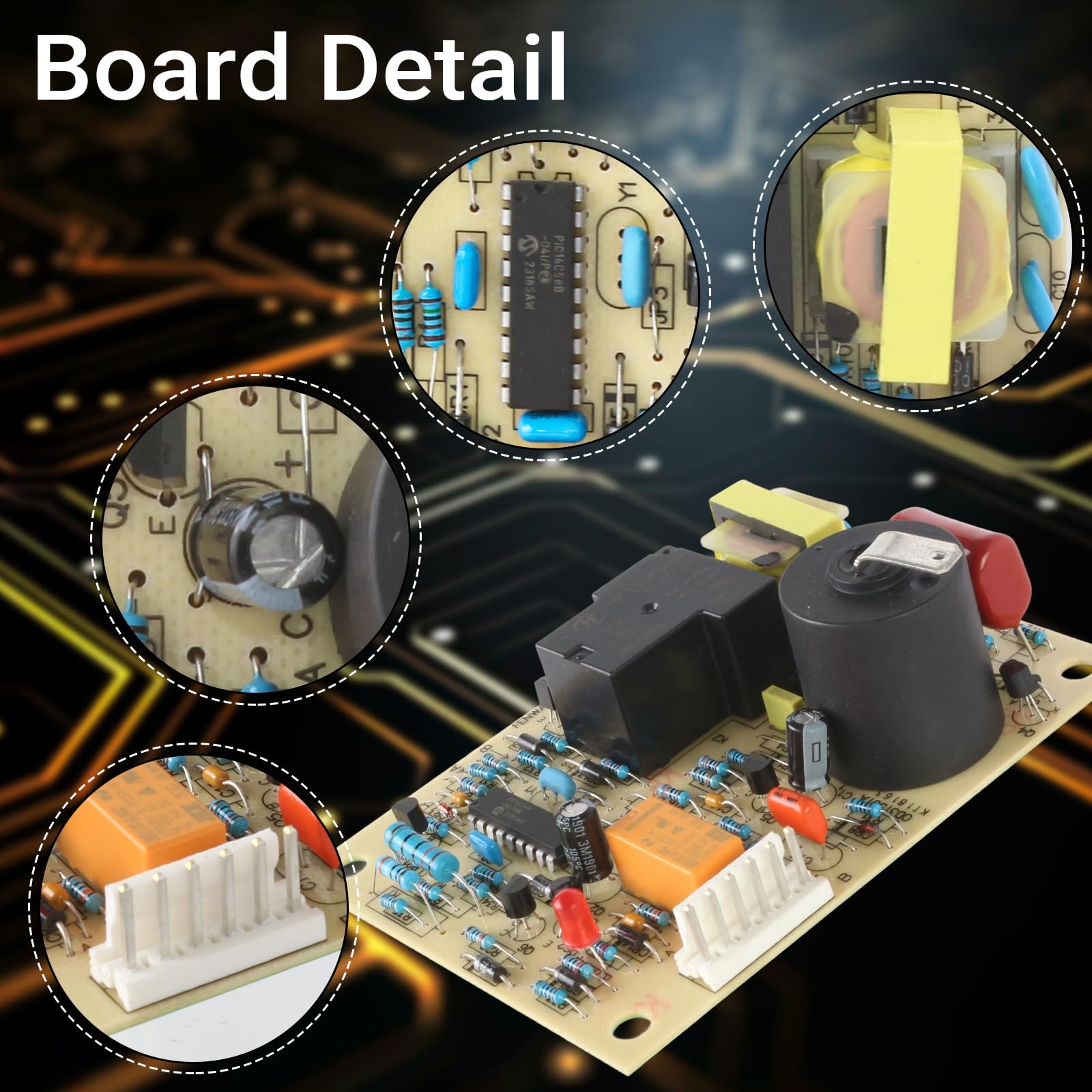 CHYKUANG 31501 ignition board installed in an RV furnace for direct retrofit