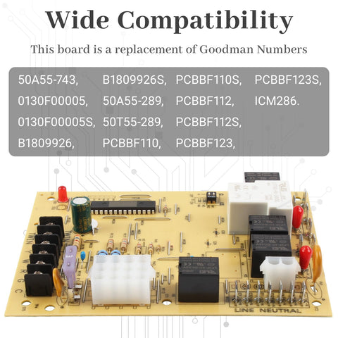 CHYKUANG control board showing Goodman/Amana compatibility to reduce downtime