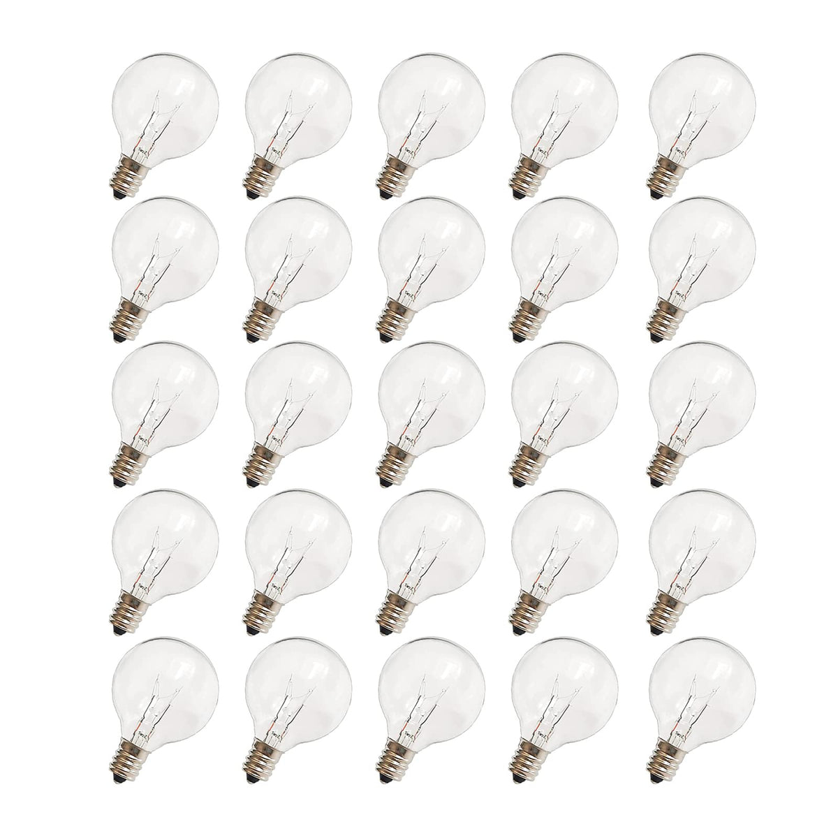 CHYParty G40 clear globe bulb with 1.5 inch globe for warm patio lighting.