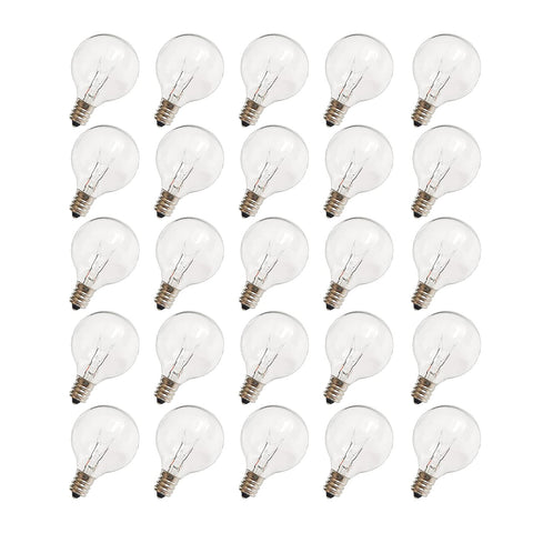 CHYParty G40 clear globe bulb with 1.5 inch globe for warm patio lighting.