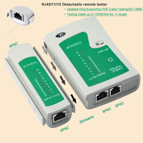 Cable tester included for wiring validation during installs