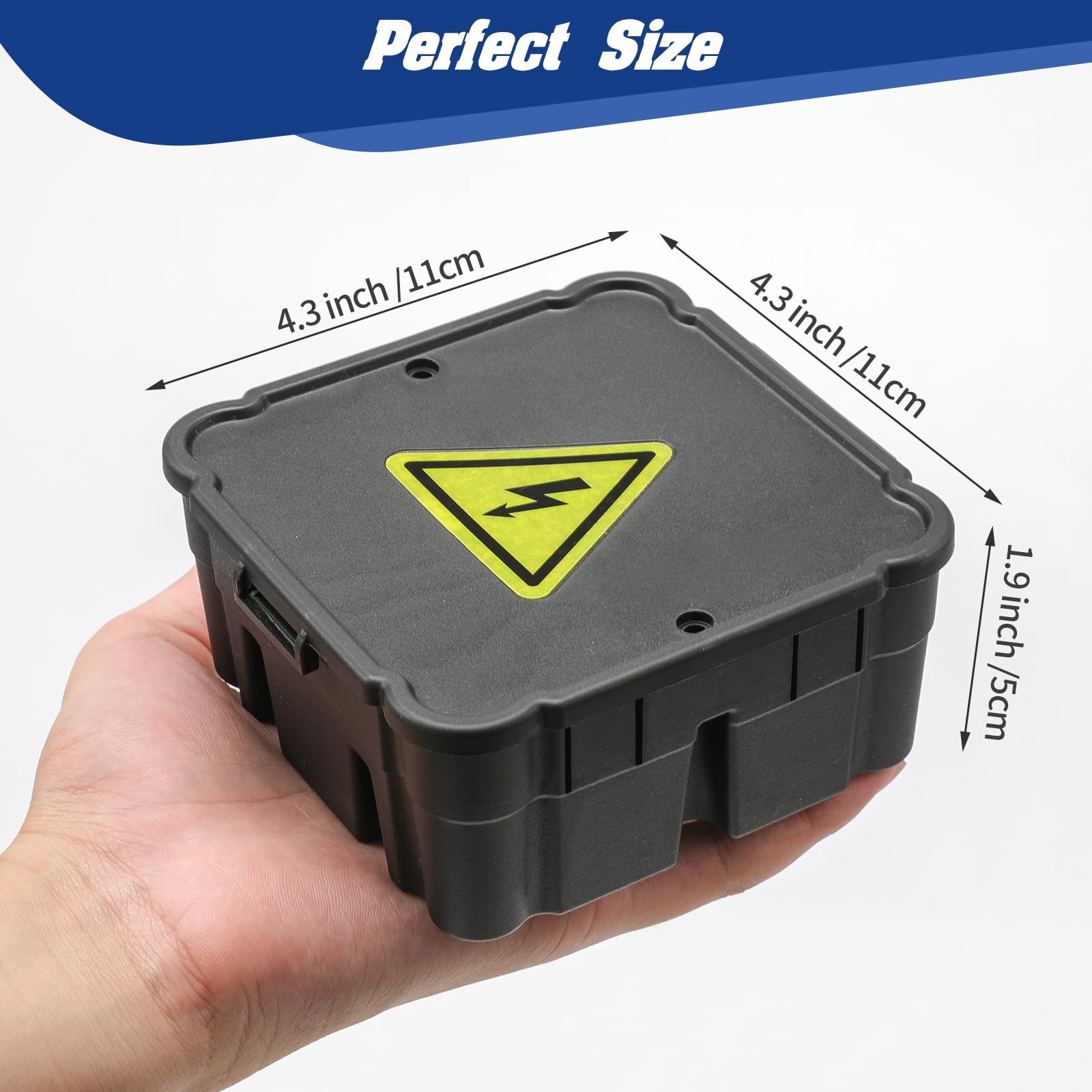 CICHKELY junction box with anti electric shock warning signs for added safety.