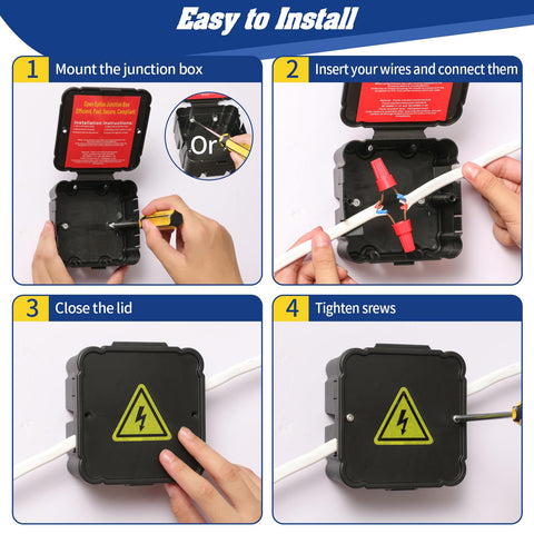 CICHKELY frosted surface junction box showing easy cleaning and maintenance.