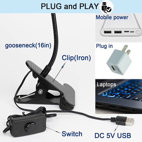 CICINY USB-powered UV lamp with a long 59-inch cord for convenient use.